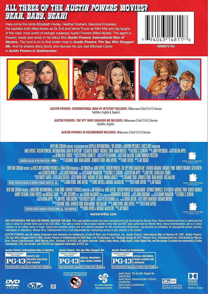 Amazon.co.jp: AUSTIN POWERS 1-3 COLLECTION : DVD